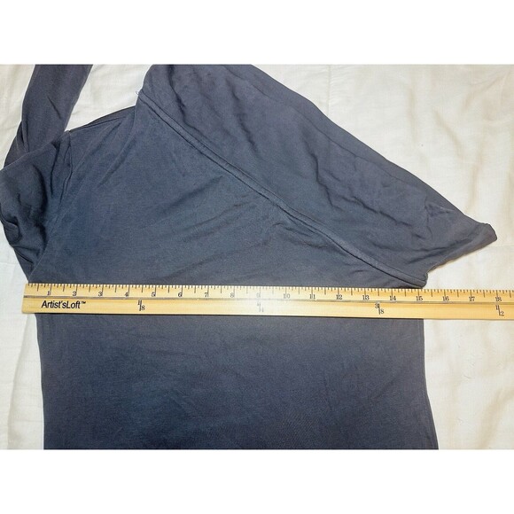 Edikted Fold Over One Shoulder Dark Gray Long Sleeve Top Asymmetrical MEDIUM NWT - Picture 9 of 9